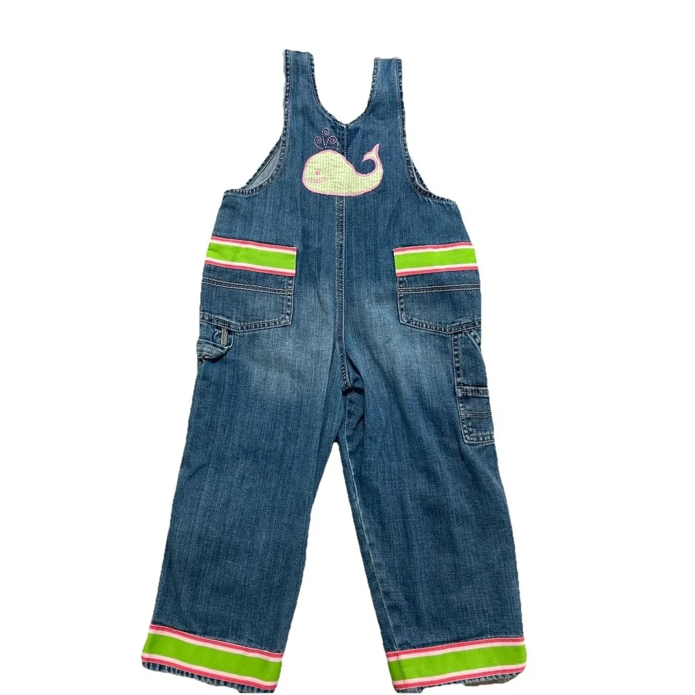 Oshkosh Bgosh Embellished Overalls 4T Girl Monogram D